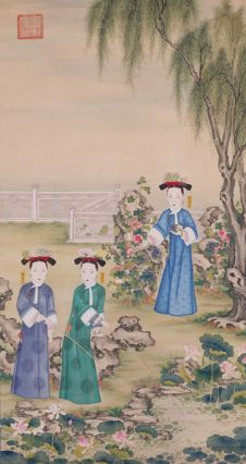 Painting of Qing dynasty manchurian royalties in the 19th century